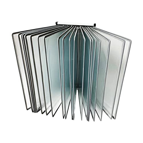 MOKLYF Desktop-Referenzsystem mit 20 Anzeigetaschen, wandmontierter Flip-File-Halter, Schreibtisch-Referenz-Organizer für A4-Dokumentreferenz und -speicherung(F