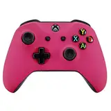 eXtremeRate Case für Xbox One S/X Controller,Hülle Gehäuse Schutzhülle Cover Oberschale Faceplates Zubehör Set Schale für Xbox One S/Xbox One X Controller Model 1708(Rosa)