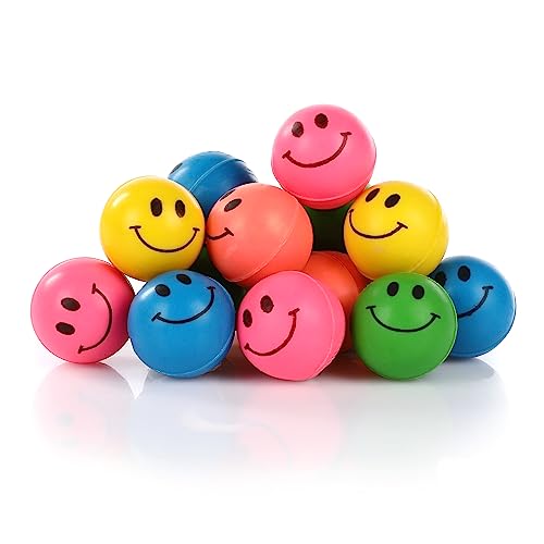 CEJAMA® Flummis Springball Bunt Smiley 25 mm - 15er Pack