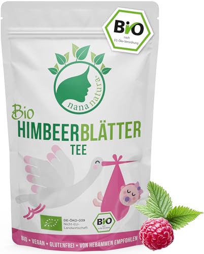 NanaNatura's BIO Himbeerblättertee | Schwangerschaftstee Kräutertee Hebammen-Rezeptur Geburtsvorbereitung | 100% natürlich | 85g