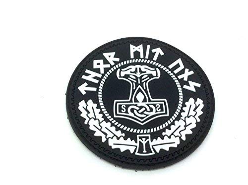 Patch Nation Thor's Hammer Mjolnir Wikinger Viking PVC Airsoft Paintball Klett Emblem Abzeichen