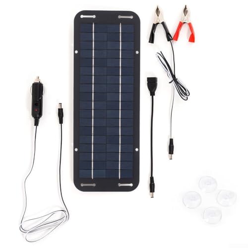30 W Solarpanel 12 V Erhaltungsladegerät-Set mit hocheffizientem Panel für Boote, Autos, Wohnmobile und effizientere Batteriewartung