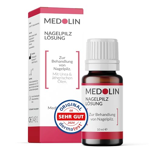 Medolin® Nagelpilz Lösung - Effektiver Nagellack mit belegter Wirkweise - Lack Behandlung für schöne & gepflegte Nägel - Geeignetes Mittel für Fuß & Hand | Nagelhärter, 10 ml