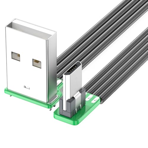 DOSERTY 90 Grad USB Mikro USB Kabel Für Elektronikladung Und Datenübertragung In Engen Räumen Mehrere Längen