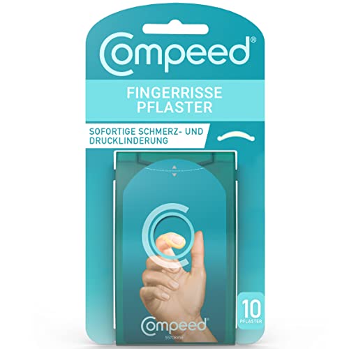 Compeed Fingerrissepflaster – Fingerpflaster mit Hydrokolloid gegen eingerissene Fingerkuppen und Risse der Nagelhaut, 10 Stück(1er Pack)