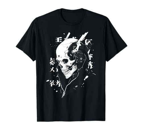 Anime Manga Skull Cyberpunk Aesthetic Techwear Harajuku T-Shirt