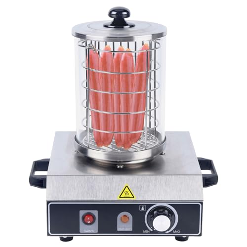 MINRS Bockwurstwärmer 350W Würstchenwärmer Würstchenkocher Einstellbarer Temperatur 0-85 °C Edelstahl Hot Dog Maker Wurstwärmer für Gastronomie und Zuhause