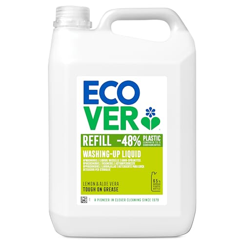 Ecover Spülmittel, Nachfüllpackung, Zitrone und Aloe Vera, 5 l