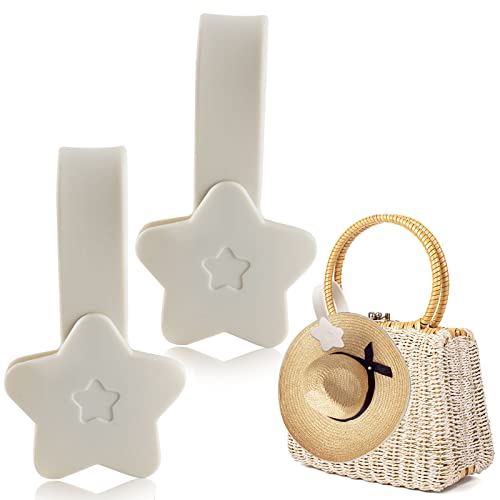 Hut-Clip für Reisen, Handtasche, Rucksack, Gepäck, magnetischer Hutclip für Reisen auf Tasche, tragbar, Outdoor, Damen, Kinder, Erwachsene, Zubehör, Hutbegleiter (Beige)