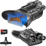 Nachtsichtgerät Kopfhalterung mit Entfernungsmesser,Dowesyeen Digitales 4K Nachtsichtgeräte Kopfmontage,6000mAh Ricaricable,fernglas Nachtsicht und Tag IR-Beleuchtung für Jagd,Beobachtung