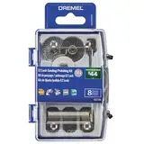 Dremel EZ726-01 EZ Lock Schleif- und Polierzubehör-Set, 8-teilig, sortiert, ideal für leichtes Schleifen, Detailreinigung oder Polieren von Materialien