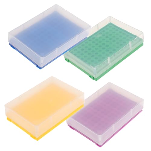 HEALSOPTHY 4 Stück Box Für Zentrifugenröhrchen Auslaufsicheres Rohr Halter Für Rohrständer Wanne Behälter Für Zentrifugenröhrchen Zentrifugenröhrchenboxen Aufbewahrungsröhrchen Röhren Plastik