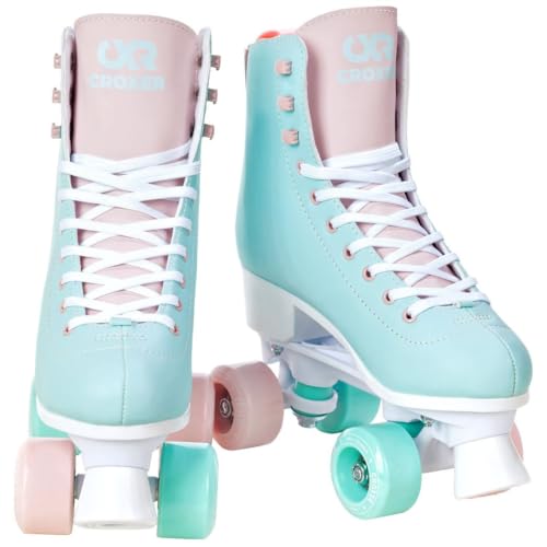 Croxer Rollschuhe Roller Skates Lea (Mint/Pink, 41 (26,5cm))