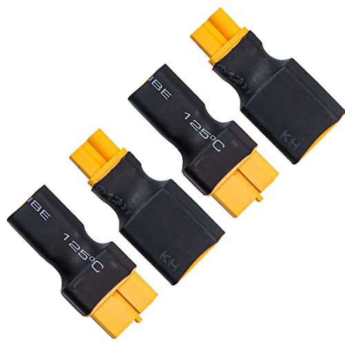 WANGCL 2 Paar XT30 Stecker XT60 auf XT30 Stecker für RC FPV-Drohne Auto Lipo NiMH Batterieladegerät ESC