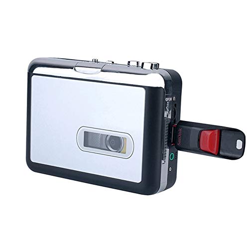 P02CS Kassette zu MP3 Konverter – Tape-to-MP3 Musik Player mit USB Stick Rekorder, Kein PC Erforderlich, Digitalisieren Sie Ihre Kassetten in MP3