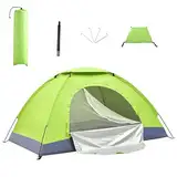 FACAIIO Campingzelte, tragbare Wanderzelte, wasserdichte Campingzelte für Strand, Outdoor, Reisen, Wandern, Angeln (1 Person, grün)