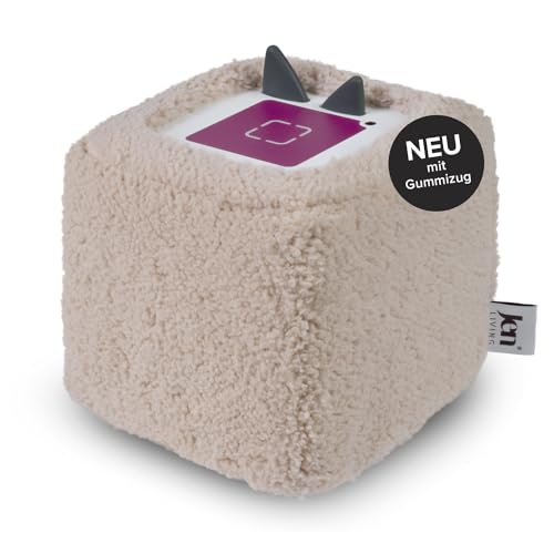 JenLiving® Musikbox SLEEVY, Teddy Plüsch Hülle, Überzug - Stilvoller Schutzbezug für deine Toniebox (Beige)