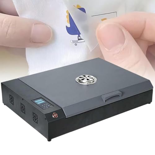 DTF-Drucker-Ofenheizungstrockner mit zweilagiger Aluminiumplatte, einstellbare Temperatur, Rauchabluftanschluss, ideal für individuelle Bekleidung und Textilgeschäft