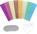 Ohrenkerzen Zur Reinigung Ohrenschmalz Packung mit 32 Bunte Ohrkerzen Kit 8 Aromatische DüFte, Ohrenschmalz Entferner Kerzen Hohlkegel mit Sicherheitsfilter, 16 Schutzscheiben und 32 WattestäBchen
