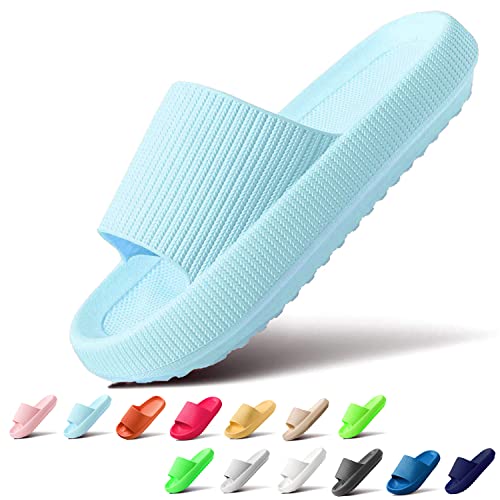 Sumvov Cozyslides Original Damen Schlappen 100% EVA Super Weich Rutschfest Badeschuhe Cozislides Original Hausschuhe Damen