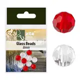 Zite Fishing Carolina & Texas Rig Perlen 6-8mm Set | 12 STK Glasperlen Angeln Rot & Transparent | Finesse Rig Glass-Beads Stopper für Bullet Gewichte Barsch & Zander Angeln (8mm)