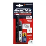 Blufixx-Pro Set Kunststoff Weiß - PRO-EDITION 2024 - Reparaturstift für Plastik, Bohrlöcher, abgeplatzte Kanten und Risse, Lichthärtendes Gel mit LED Licht