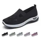 Generisch 2025 Walkingschuhe Damen Leicht, Weite H Orthopädische Barfuß-Sneaker für Sommer, Atmungsaktiv mit Memory-Schaum Bequeme Sportschuhe, Outdoor Turnschuhe