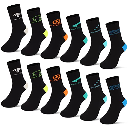 L&K-II 12er Kindersocken Sportsocken für Jungen Junior aus Baumwolle Wintersocken Fußball 2874 35-38