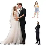 Individuelle lebensgroße Pappaufsteller, 1-8 ft Custom High Resolution Stand Up | Upload Ihr eigenes Foto - Perfekt für Hochzeit, Graduierung, Geburtstag (6ft:(180cm))