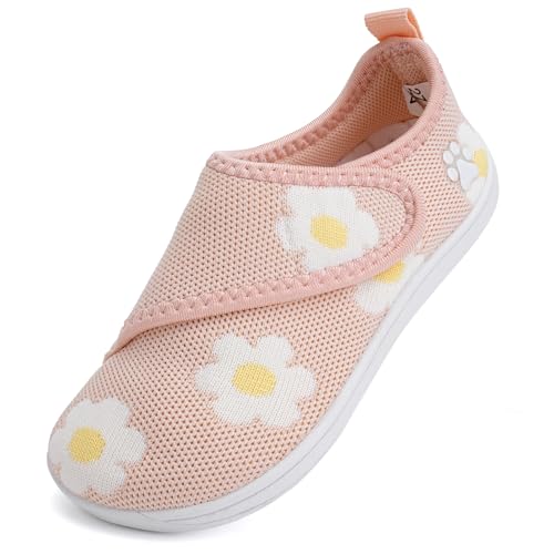 IceUnicorn Baby Barfußschuhe Lauflernschuhe Breite Kleinkind Jungen Mädchen Hausschuhe Kinder Barfussschuhe Sneaker Babyschuhe Anti Rutsch(Pink, 24EU Weit)
