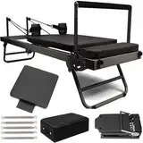 Faltbare Pilates Reformer Maschine,Foldable Pilates Reformer Machine für Zuhause und Fitnessstudio Verbessern Sie Kern-Stärke und Gleichgewicht Pilates Reformer Maschine,A