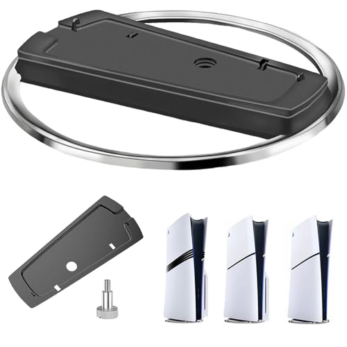 Vertikaler Standfuß füR PS5, PS5 Slim/PS5 PRO/PS5 Vertikaler Standfuß, PS5 StäNder Vertikal, PS5 Standfuß aus ABS Edelstahl, PS5 Pro Standfuß, Playstation 5 Digitale und Disc-Versionen Standfuß
