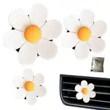 Flower Auto Lufterfrischer | Niedlicher Blumenanhänger Autozubehör | 3pcs Dekorative Auto Vent Clips, Blumen-Auto Parfüm Lufterfrischer Auto Innendekoration