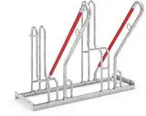 Anlehnparker 4502 XBF | Fahrradständer einseitig | für 2 extra breite Fahrräder | erweiterbar | Abwechselnde Hoch-/Tiefeinstellung | Fahrradparker Bodenparker Mehrfachständer Anlehnbügel | Dreifke®