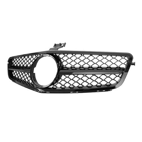 Grill Sport Kühlergrill kompatibel mit Mercedes W204 C204 Coupe Glanz Schwarz