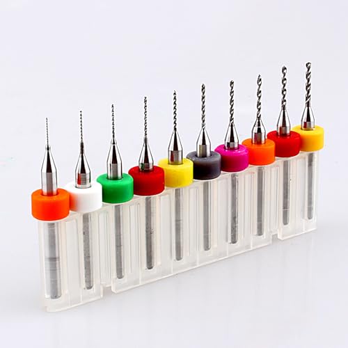 PCB -Bohrer -Bit Set Mini Bohrer Bits für Wolfram Carbid Gravur 10pcs Kit Hardware Tools für die Leiterplatte
