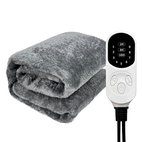 SUPYINI 12V Wärmedecke Heizdecke, Auto Heizdecke, Weiches Warmes Flanell Schnell Erhitzend Atmungsaktiv Beheizte Autodecke für Camping, 100 X 75 cm