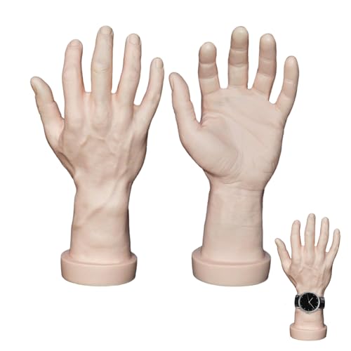 Sharplace 1 Paar Schmuckständer Schaufensterpuppe Hände, Schmuckständerhalter, Schmuckaufbewahrung für Ringe, Uhren, Handschuhe, Schmuckschrank Organisator für Armbänder Foto-Requisiten, Haut II