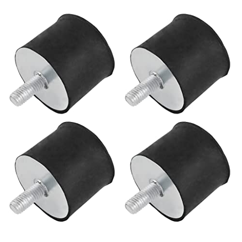 4x Gummipuffer Anti-Vibartion Schwingungsdämpfer Silentblock Maschinenfüße Metall Gewinde ((J) M10 innen M10 außen 50x30mm)