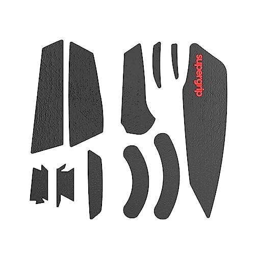 Supergrip Griptape-Set für Logitech G502X, schweißabsorbierend, leistungsstark, rutschfest, 3M-Kleber, keine Rückstände, Maus-Griptape, ultradünn, 0,5 mm