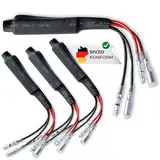 Binego® 4er Set Motorrad Lastwiderstand LED 10Ohm 10W 12V Widerstand Kabel Blinker Decoder