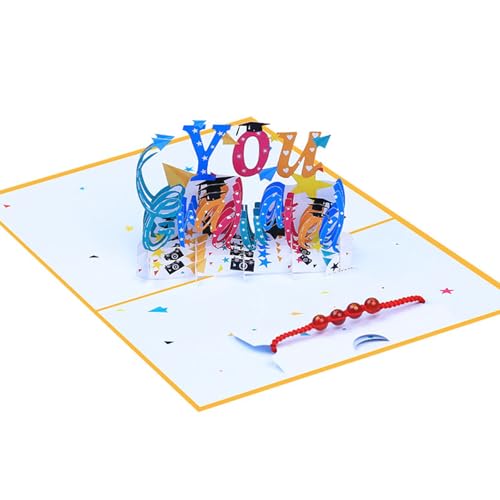 Viel Glück mit 3D-Grußkarte, für Studenten und Pädagogen, inspirierender Schmuck