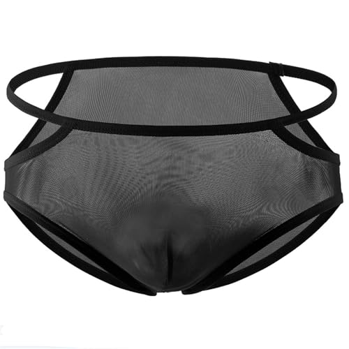 Blaue Unterwäsche Herren mit modischem dunstigem Persönlichkeitsdesign, Dreieckshose, klassische Shorts für Männer Set(Schwarz,S)