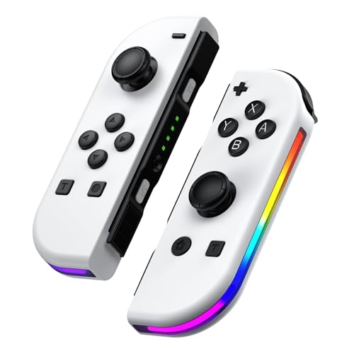 CKXTSH Controller für Nintendo Switch, Switch Controller with RGB LED/Motion Control/Dual Vibration