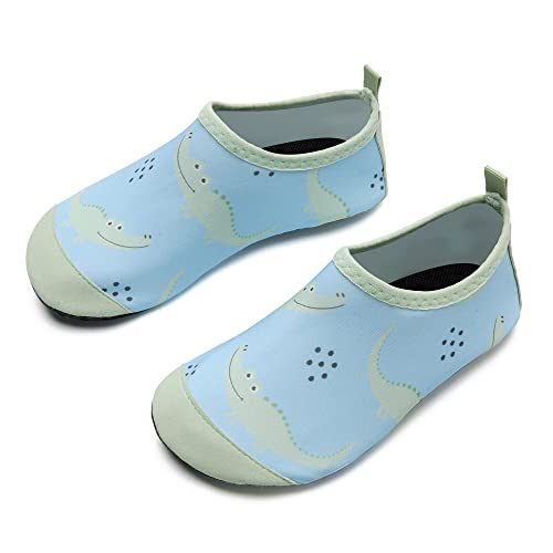 IceUnicorn Badeschuhe Kinder Schwimmschuhe Jungen Mädchen Strandschuhe Baby Aquaschuhe Barfußschuhe Kleinkind Wasserschuhe(Krokodil, 26/27 EU)