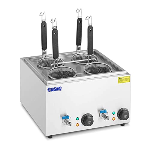 Royal Catering RC-0042 Nudelkocher mit 4 Körben Temperatur: 30-110 °C Pastakocher Pasta-Station Nudelkocher Gastro