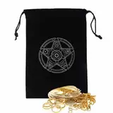 Tarot Taschen Beutel,Mysteriöse Schwarze magische Tarotkarten-Aufbewahrungstasche - Langlebige Tarotkartentaschen für Hexenweisheiten, Brettspielkarten, Tarotkartenzubehör, Geschenktüte