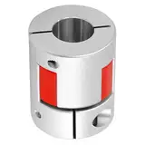 Wellenkupplung 14mm bis 14mm Bohrung, L40xD49 Flexibles Kupplungsgelenk Pflaumen Elastischer Aluminium Kupplungskoppler für Cnc Schrittmotor