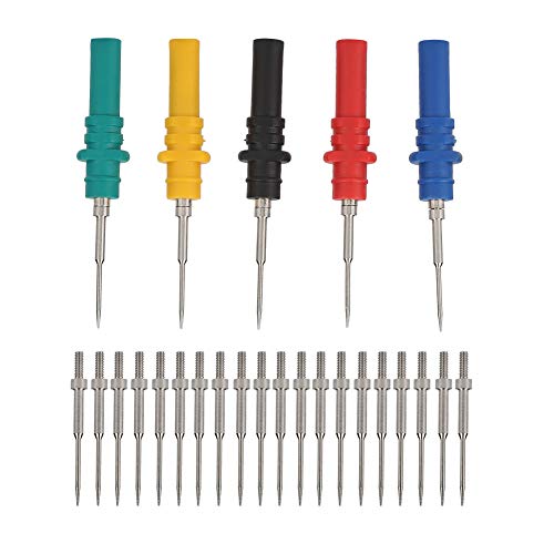 Duokon Back Probe Pins, Back Probe Kit HT307A Probe Pin, Isolations-Piercing-Nadelsonden Silicon Back Probe Pin Automobil-Nadelsonden, Diagnostische Oszilloskop-Sondenstifte Zurück