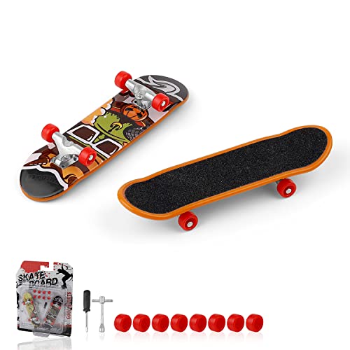 GEBAUM Mini-Skateboard, 2-teilig, Fingerboard-Motiv, zufällige Auswahl, kreatives Geschenk und Gedenkgeschenke für Planchisten, Anfänger